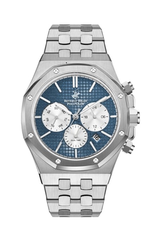 Montre à quartz en métal - Argenté et bleu