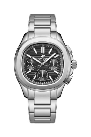 Montre à quartz en métal - Argenté et Noir