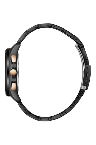 Montre à quartz en métal - Noir et vert