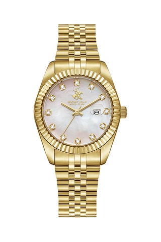 Montre à quartz en métal - Doré et blanc