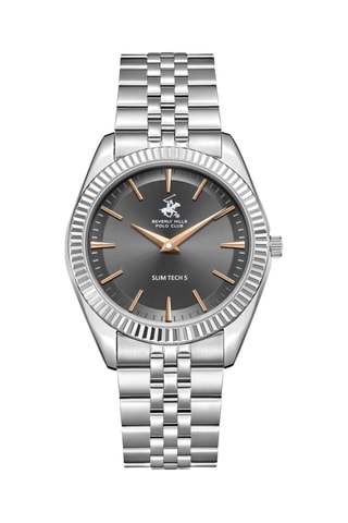 Montre à quartz en métal - Argenté et Gris