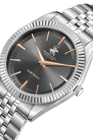 Montre à quartz en métal - Argenté et Gris