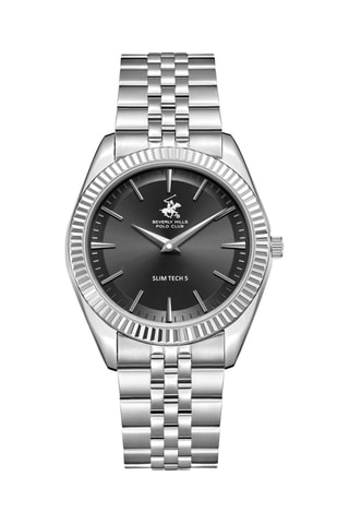 Montre à quartz en métal - Argenté et Noir