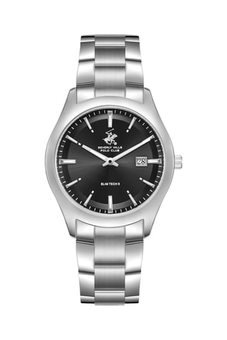 Montre à quartz en métal - Argenté et Noir