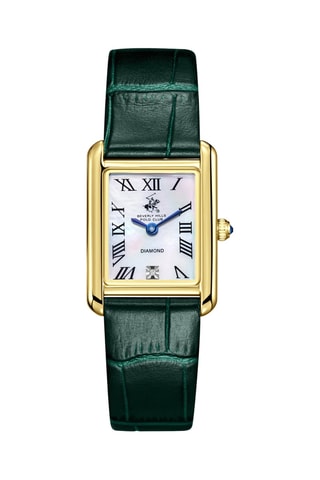 Montre à quartz en cuir, diamant 
