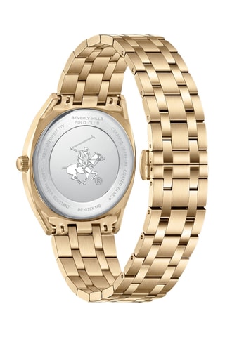Montre à quartz en métal - Doré et marron