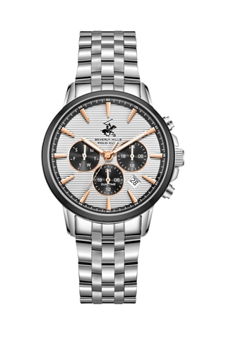 Montre à quartz en métal - Argenté et Noir