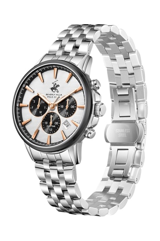 Montre à quartz en métal - Argenté et Noir