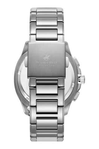 Montre à quartz en acier et céramique - Argenté