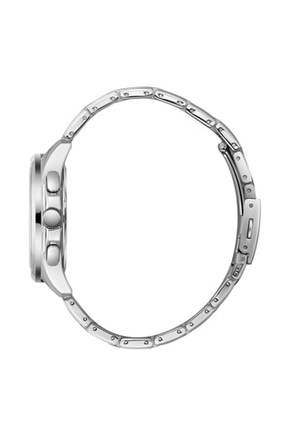 Montre à quartz en acier et céramique - Argenté