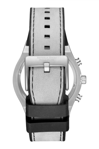 Montre à quartz en acier et céramique - Gris clair