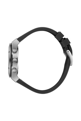 Montre à quartz en acier et céramique - Gris clair