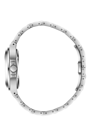 Montre à quartz en métal et céramique