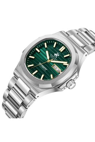 Montre à quartz en métal et céramique