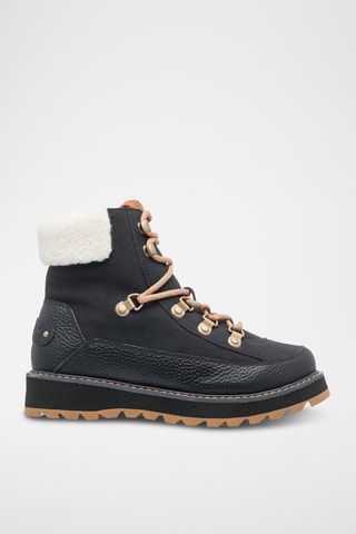 Bottines fourrées en cuir - Noir - Roxy