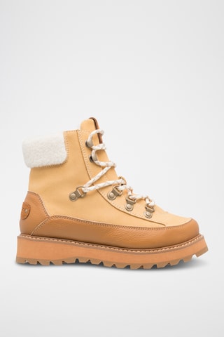 Bottines fourrées en cuir - Marron clair - Roxy