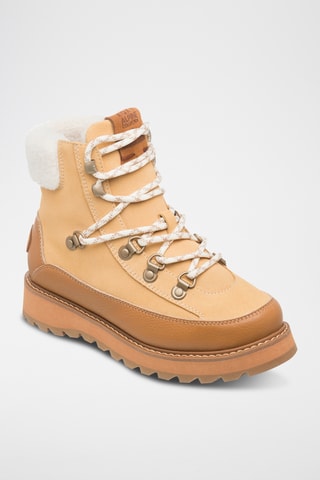 Bottines fourrées en cuir - Marron clair - Roxy