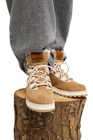 Bottines fourrées en cuir - Blanc - Roxy