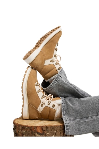 Bottines fourrées en cuir - Blanc - Roxy