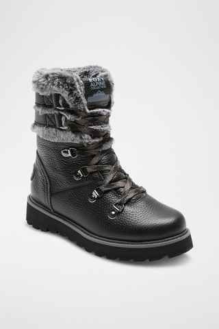 Bottines fourrées en cuir - Noir - Roxy