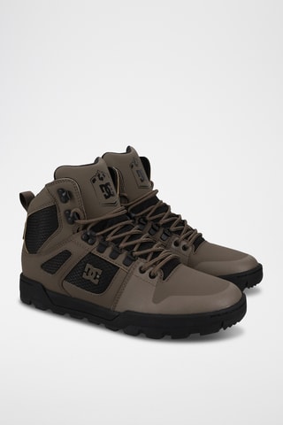 Baskets montantes en cuir - Kaki - DC Shoes