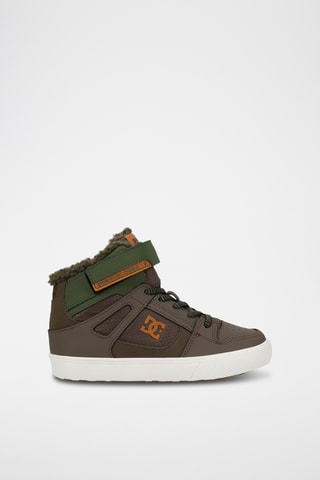 Baskets montantes fourrées en cuir - Vert - DC Shoes