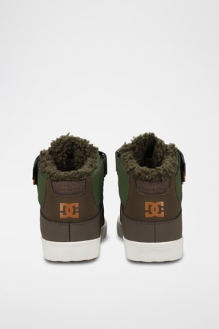 Baskets montantes fourrées en cuir - Vert - DC Shoes