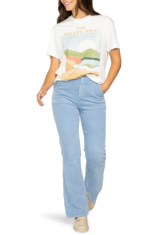Pantalon slim en velours taille haute - Ciel - Billabong