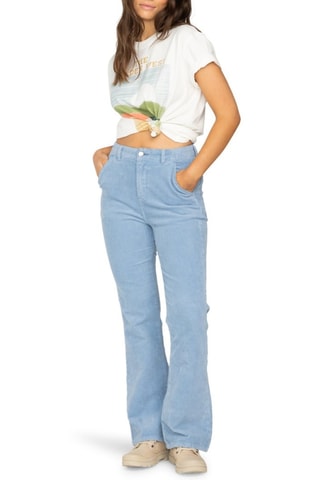 Pantalon slim en velours taille haute - Ciel - Billabong