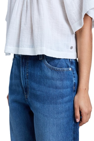 Jean relaxed en coton biologique taille haute London Aqua Mirage - Indigo - Roxy