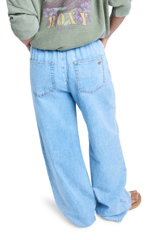 Jean ample en coton biologique - Ciel - Roxy