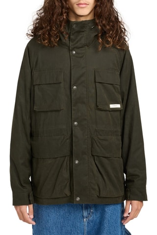 Parka à capuche Field Waxed - Vert foncé - Element