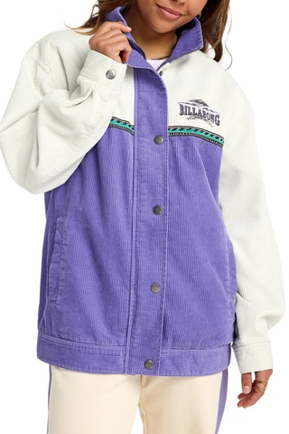 Veste en coton biologique et velours Set the wave - Violet - Billabong