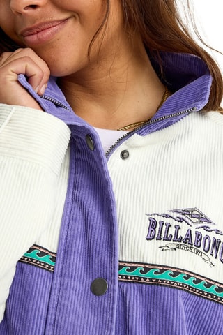 Veste en coton biologique et velours Set the wave - Violet - Billabong