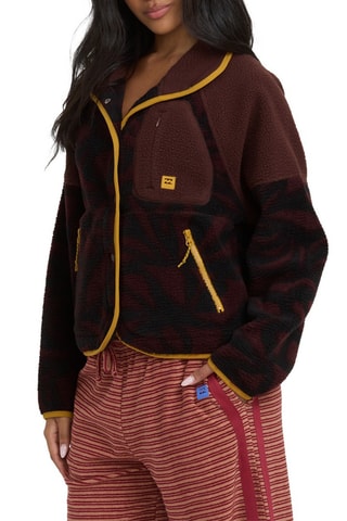 Veste polaire Popoyo Snap Up - Marron - Billabong