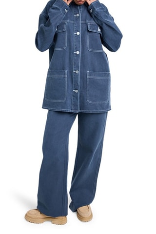 Veste oversize en jean Pop Stitch - Noir - Roxy