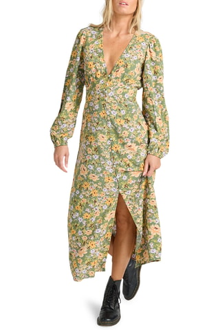 Robe midi - Vert et jaune - Billabong