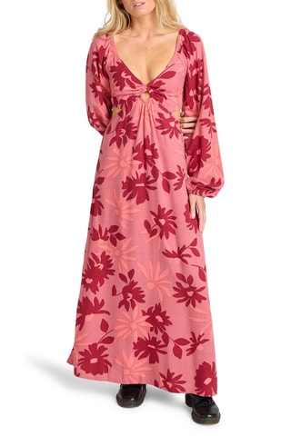Robe longue - Rose et rouge - Billabong