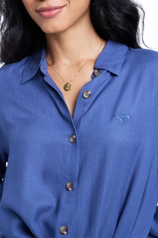 Robe chemise Island Escape Solid - Bleu marine - Roxy