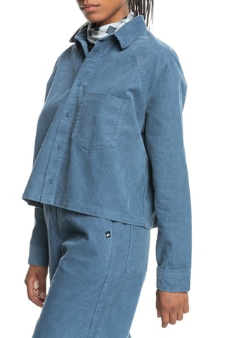 Chemisier en velours Uni - Bleu pétrole - Quiksilver
