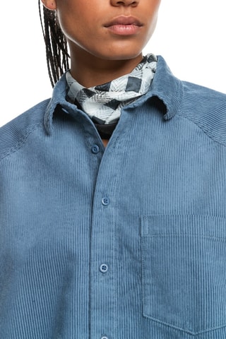 Chemisier en velours Uni - Bleu pétrole - Quiksilver