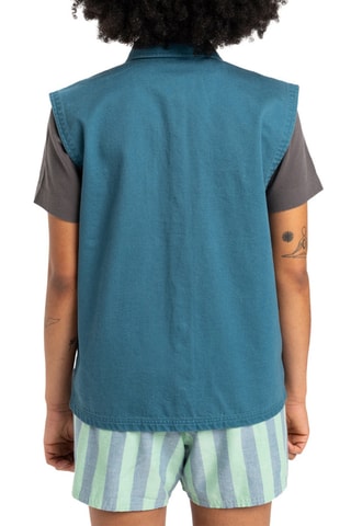 Surchemise en coton biologique Jolk - Bleu pétrole - Quiksilver