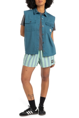 Surchemise en coton biologique Jolk - Bleu pétrole - Quiksilver
