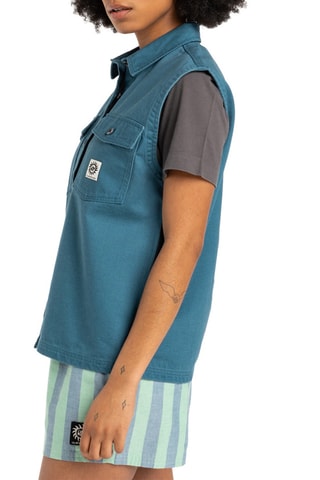 Surchemise en coton biologique Jolk - Bleu pétrole - Quiksilver