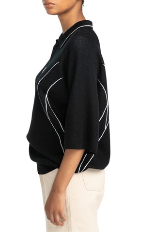 Polo regular en coton biologique Victoria Mendonca - Noir - Element