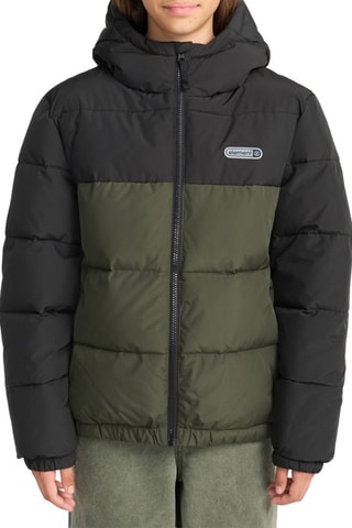 Doudoune à capuche - Noir et vert - Element