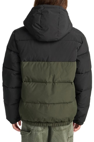 Doudoune à capuche - Noir et vert - Element