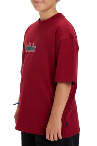 T-shirt en coton biologique - Rouge - Quiksilver