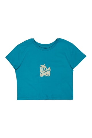 T-shirt cropped Trust Your Soul - Turquoise - Billabong