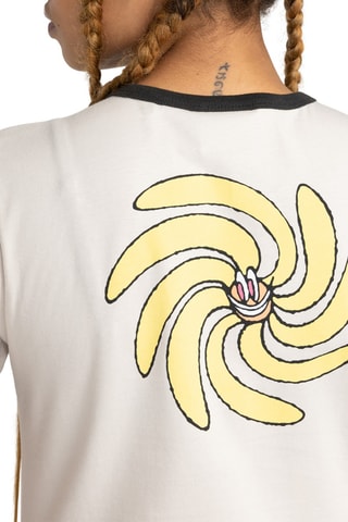 T-shirt regular en coton biologique Yarnhill Ringer - Beige - Element